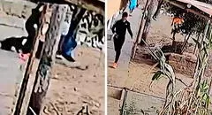 Delincuentes golpean y asaltan a una mujer embarazada en Trujillo: cámara de seguridad registró el ataque