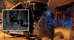 Bus turístico choca contra vivienda y tres niños se salvan de morir en el Callao