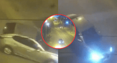 Delincuentes en moto salen volando tras chocar con auto cuando escapaban de policías en El Agustino