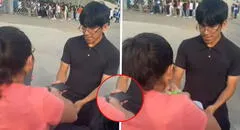 Postulante a la UNMSM deja su celular a una señora para rendir el examen y usuarios reaccionan: “No tenía otra opción”