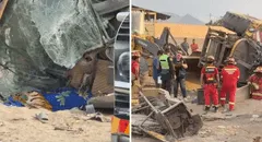 Fatal accidente en Huaral: conductor de maquinaria pesada pierde la vida tras volcar su vehículo en un descampado