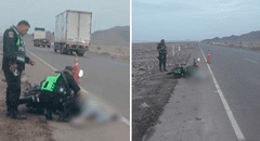 Motociclista muere tras accidente en la Panamericana Sur, en Ica: acompañante fue trasladada al hospital de Nazca