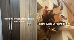 Peruano vendió ropero de melamina a su amiga y mueble se rompió en plena mudanza: “No me hago responsable”