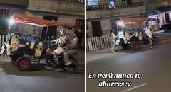 Comerciante ambulante sorprende al usar disfraz de vaquita para vender leche: "Venta con estilo"