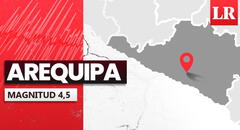 Temblor de magnitud 4,5 se sintió en Arequipa hoy, según IGP
