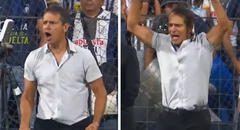 Fabián Bustos se descontroló tras empatar de forma agónica ante Alianza Lima: el eufórico festejo del DT de Universitario