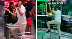 Barman dejó su trabajo y gritó a todo pulmón el gol de Universitario: “Celebró al estilo Tunche”