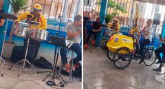 Heladero deja su carretilla de lado y se pone a tocar los timbales en una orquesta: “Puso la rumba cerca de ti”