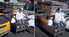 Ambulante transformó su carreta de desayunos en un coche eléctrico y es furor en redes: “Cosecha peruana”