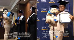 Joven conmueve al asistir a su graduación junto a su perrito: “Gracias por desvelarte conmigo”