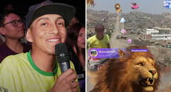 Peruano recibió regalo virtual de dos leones y una ballena en TikTok y corrió hasta la cima de cerro en Lima