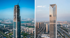 China reanuda la construcción de dos importantes rascacielos y uno de ellos casi duplica al más grande de Sudamérica