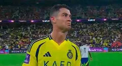 Cristiano Ronaldo y la desgarradora reacción en el campo tras quedar eliminado de la AFC Champions League