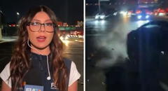 Reportera se salva de ser atropellada en plena transmisión en vivo y queda en shock