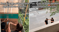 Ex pareja le regala un refrigerador para pedirle perdón y usuarios de TikTok estallan: "Y yo disculpando de a gratis"