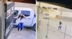 Mujer corrió para alcanzar camioneta que avanzó sola y usuarios quedan atónitos: “Ni Usain Bolt”