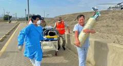 Policías heridos en enfrentamiento con mineros ilegales en Pataz llegan a Trujillo para ser atendidos