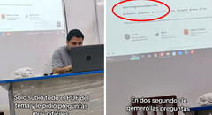 Profesor olvida apagar el proyector y alumnos descubren que crea el examen con IA: “Dame 10 preguntas complejas”