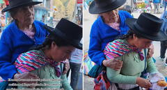 Comerciante peruana cargó en la espalda a su madre para vender tunas en Abancay: “Mamá, una sola”