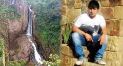 Joven desaparece tras caer más de 15 metros desde Catarata El Marto en La Libertad cuando tomaba fotos