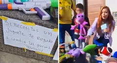 Niño peruano conmueve al regalar sus juguetes en la vereda de su casa: “Si necesitas, toma uno, es gratis”