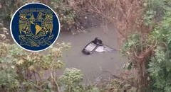 Cinco estudiantes de la UNAM son hallados sin vida luego de que su vehículo se volcara a un canal de aguas negras en Cuautitlán Izcalli