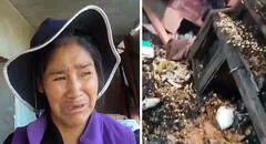 Madre en Cusco rompe en llanto tras perderlo todo, su hijo quemó su puesto de trabajo: "No pensé que iba a hacerme esto"
