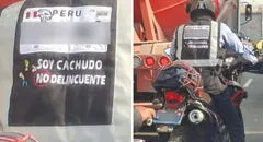 Motociclista peruano desata risas al usar chaleco, pero con insólita frase: “Soy cachudo, no delincuente”