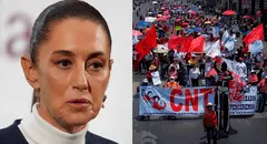 Claudia Sheinbaum, presidenta de México, rechaza encuentro con CNTE tras bloqueo y agresiones en Palacio Nacional