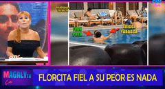 Flor Polo y su novio se dan muestras de amor en una piscina y Magaly Medina reacciona: “Es un caso perdido”