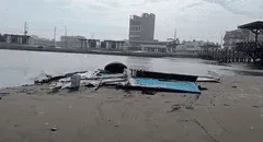 Chiclayo: fuertes oleajes destruyen parte de muelle de Puerto Eten