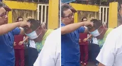Vecinos de Iquitos amarran y rapan a presunto ladrón como castigo por robo en centro de salud