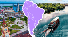 Esta ciudad es la más grande del mundo sin acceso al mar, pertenece a un país de Sudamérica y tuvo un auge económico gracias al caucho