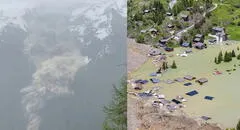 El preciso momento del colapso glaciar en Suiza que arrasó con toda una aldea de 300 habitantes