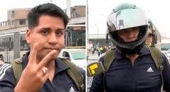 Motorizado sin chaleco intenta escapar de intervención en operativo: "¿En Perú quién cumple las reglas?"