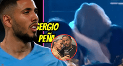Sergio Peña es ampayado besando apasionadamente a joven que no es su novia española a pocos días de partido con Colombia