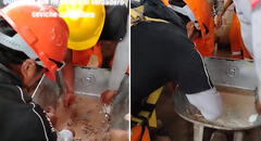 Obreros preparan el verdadero ‘ceviche carretillero’ y causan furor en redes: “100% hierro”