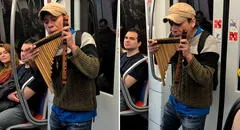 Peruano sorprende en Metro de Roma al tocar la zampoña y emociona a pasajeros: “Sonidos que tocan el alma”