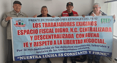Trabajadores estatales rechazan mísero espacio fiscal después de seis meses: exigen espacio fiscal de al menos S/2.000 millones