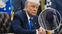 Trump tropieza al subir al Air Force One y usuarios en redes le recordaron cuando se burló de Biden: "El tiempo no perdona a nadie"