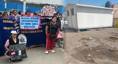 250 alumnos en Chiclayo estudian en módulos sin agua ni desagüe: hace 7 años exigen un colegio