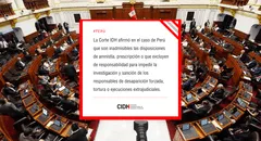 CIDH rechaza ley de amnistía aprobada por el Congreso: “Busca favorecer a responsables de violaciones de derechos humanos”