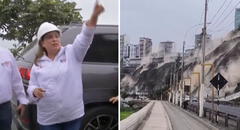 Solo para la foto: Dina Boluarte verificó daños del sismo en la Costa Verde por 20 segundos y se marchó
