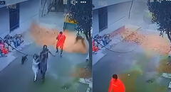 Hombre se salva de morir tras caída de pared cerca a su rostro mientras evacuaba a su familia durante sismo de 6,1 en Lima y Callao