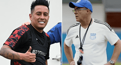 DT de Emelec evalúa a Christian Cueva tras su primer entrenamiento: "Le costó un poco por el clima"