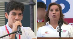 Dina Boluarte visita colegio en Piura y estudiante la enfrenta: "Miren más allá de los discursos"