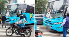 Bus de Airport Express que transporta pasajeros del aeropuerto Jorge Chávez atropella a fiscalizadora en Miraflores