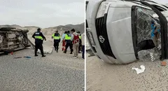 Muere joven universitario y otros 6 resultan heridos tras vuelco de miniván en Chimbote