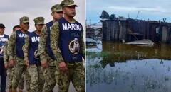 Oaxaca recibe apoyo de la Marina tras el paso del huracán Erick; piden donaciones en CDMX para ayudar a los damnificados