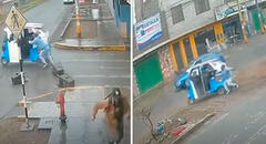 Hombre se enfrenta a 3 ladrones que huían en mototaxi en Lima tras robar sillas de su negocio y logra recuperarlas